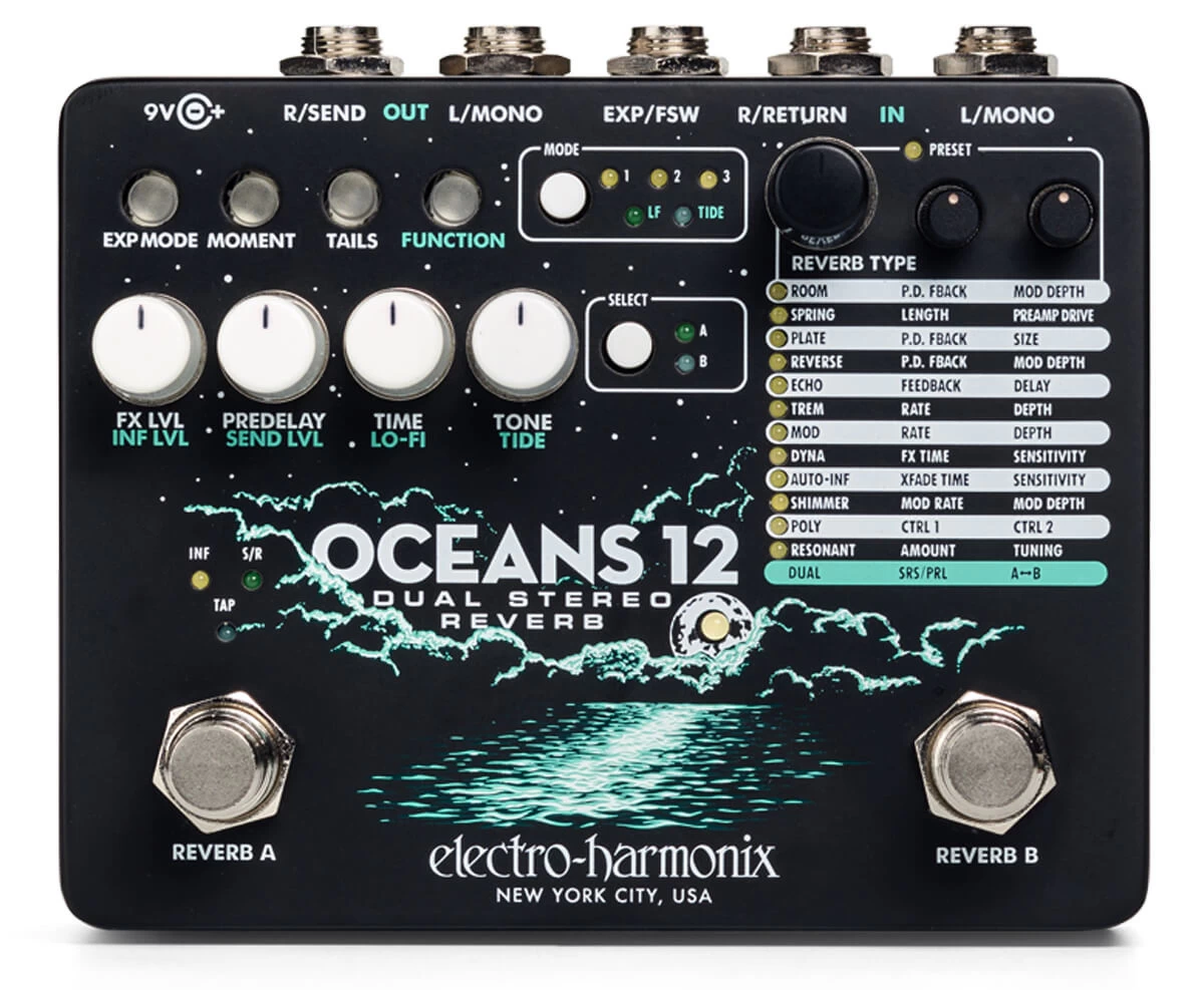 Electro-Harmonix Oceans 12 Dual Stereo Reverb 3 Electro-Harmonix Oceans 12 Dual Stereo Reverb