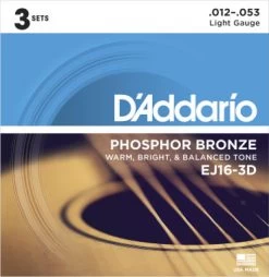 D´Addario EJ16-3D Phosphor Bronze Light